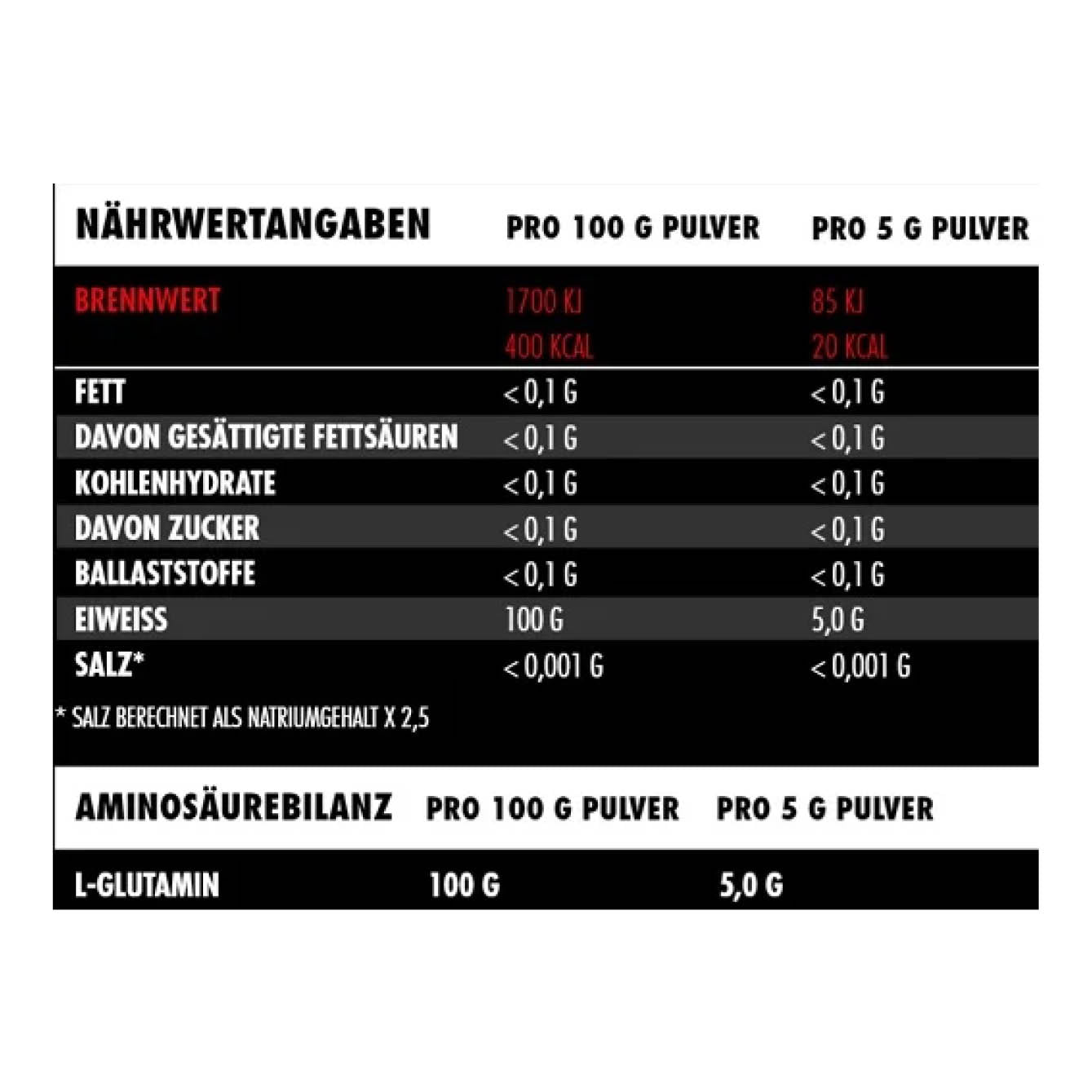 Glutamin 500g