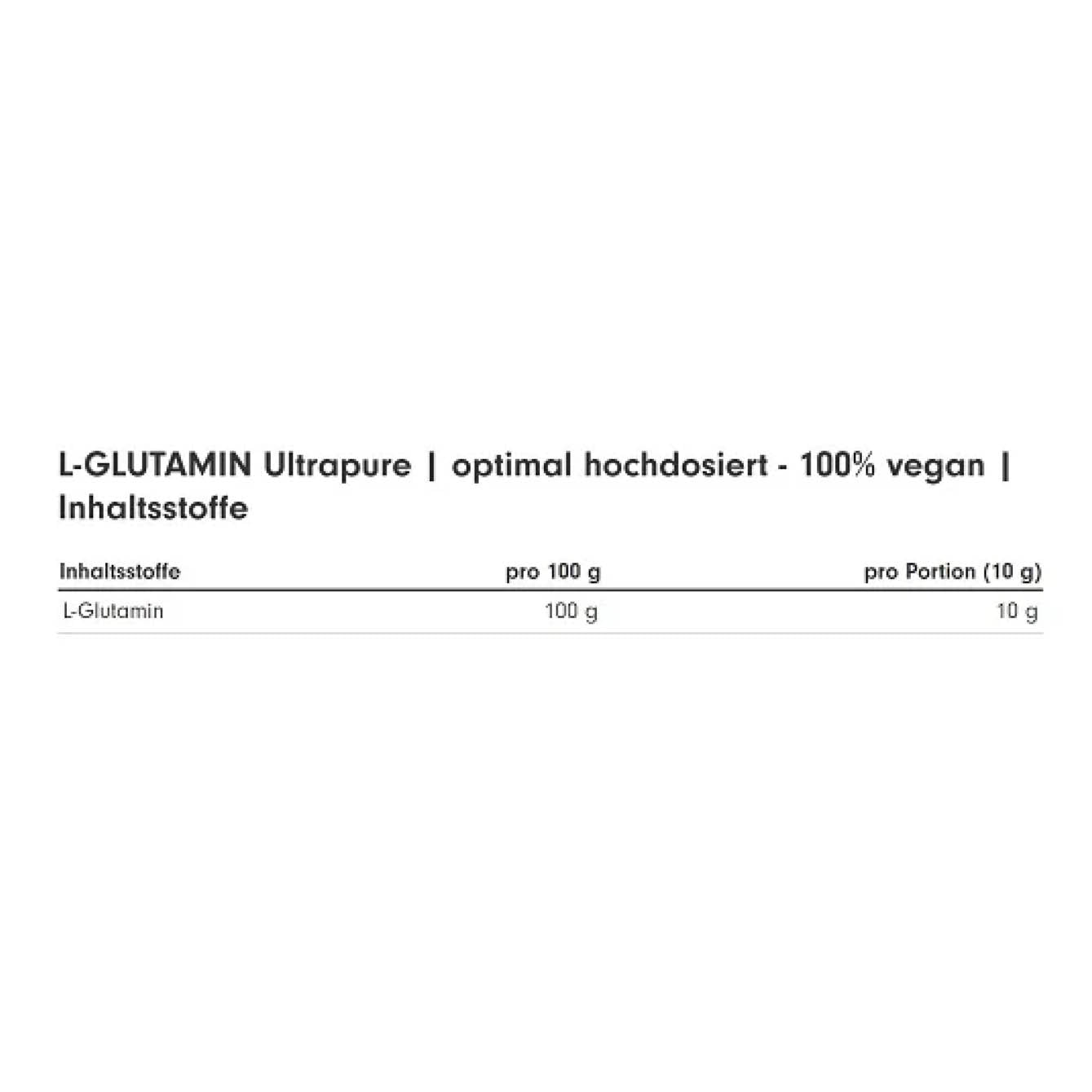 Glutamin Ultrapure 500g Beutel