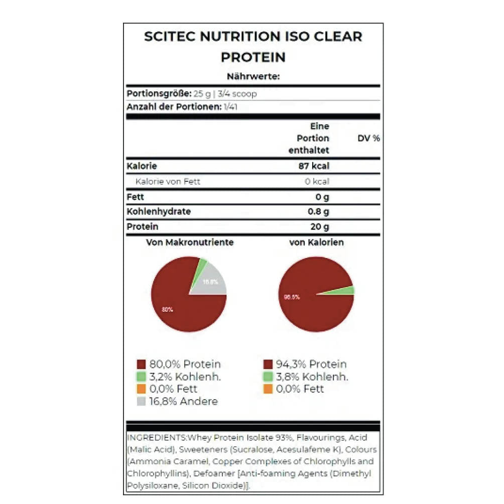 IsoClear Protein 1025g