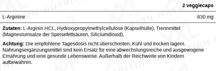 L-Arginin (120 Kapseln)