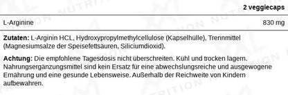 L-Arginin (120 Kapseln)