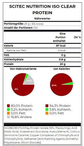 IsoClear Protein 1025g